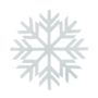 Snowflake Hanging Decoration - White - 45cm
