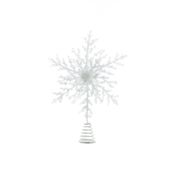 Snowflake Tree Topper  - White - 35cm