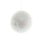 Irridescent White Snowball Hanging Decoration - 10cm