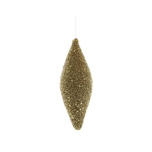 Glitter Drop Hanging Decoration - Gold - 18cm