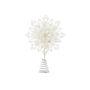 Glitter Snowflake Tree Topper - White - 23cm 