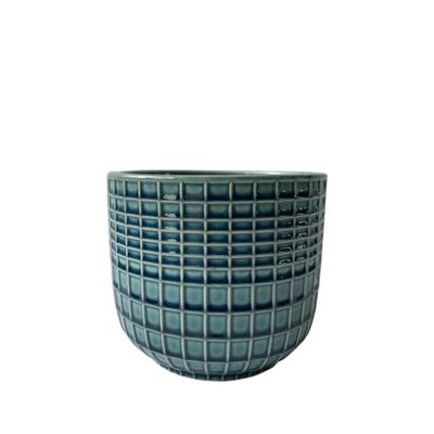 Hortus Braga Pot - Blue/Green - Dia 7.5 x H7cm
