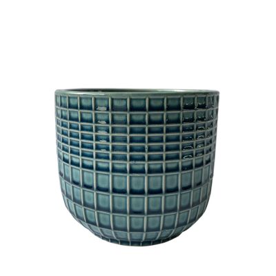 Hortus Braga Pot - Blue/Green - Dia 11.5 x H11cm