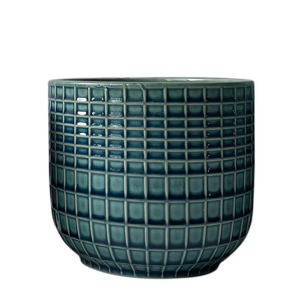 Hortus Braga Pot - Blue/Green - Dia 17.5 x H15cm