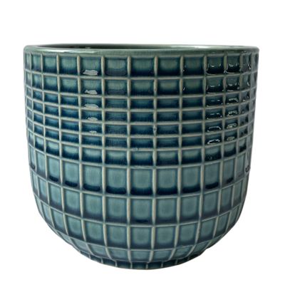 Hortus Braga Pot - Blue/Green - Dia 20.5 x H17cm