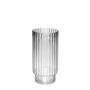 Clear Vase Wide Ribbed - H30 x Dia 15cm