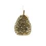 Glittered Hanging Pear - Gold - 80mm