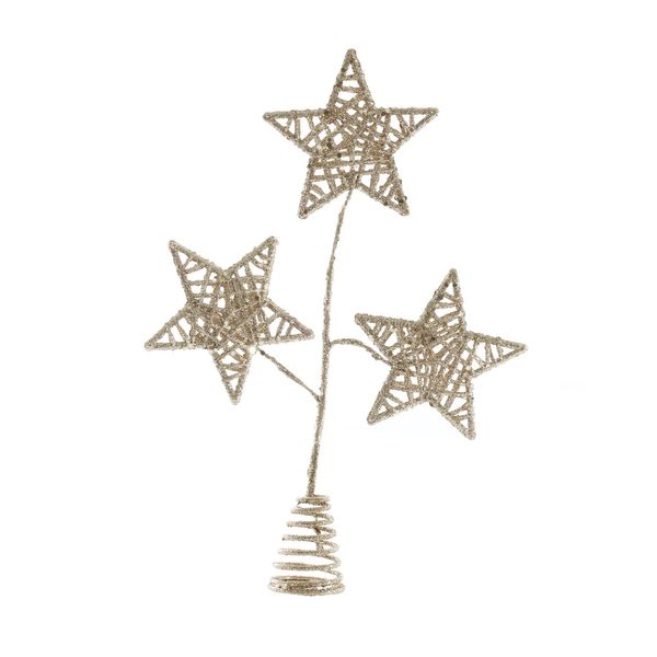 Star x 3 Tree Topper - Gold - 30cm