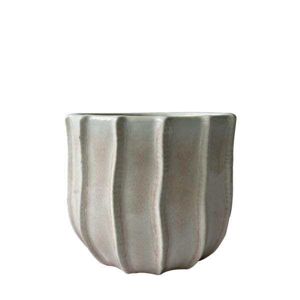 Hortus Porto Pot - Cream/Pink - Dia 11.5 x H11cm