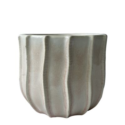 Hortus Porto Pot - Cream/Pink - Dia 17.5 x H15cm