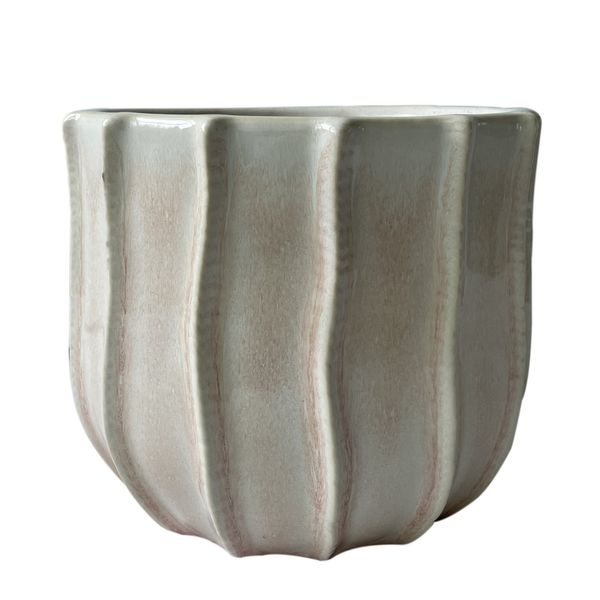 Hortus Porto Pot - Cream/Pink - Dia 20.5 x H17cm