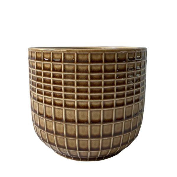 Hortus Braga Pot - Brown - Dia 13.5 x H13cm