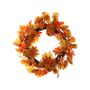 Autumn Rattan Wreath with Pumpkins & Leaves - Orange - 60cm