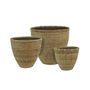 Hortus Classic Rounded Tapered Bamboo Planter - x 3