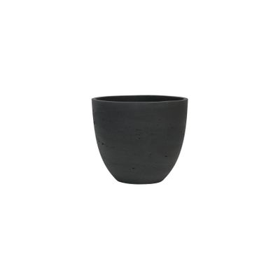 Hortus Classic Cemento Planter - H21cm x 25cm - Black