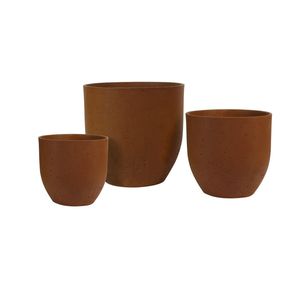 Hortus Classic Oxidized Planter - x 3 - H34 /H31/H27cm