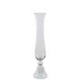 Fluted Vase with bell shaped base - Clear - H77cm 