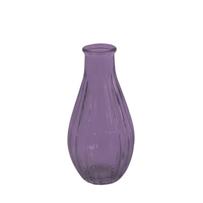 Vintage Fluted Bud Vase 14cm - Lilac