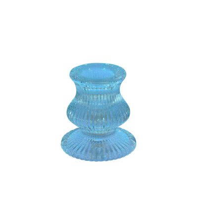 Eliza Taper Candle Holder -  5.5 x 6cm - Blue