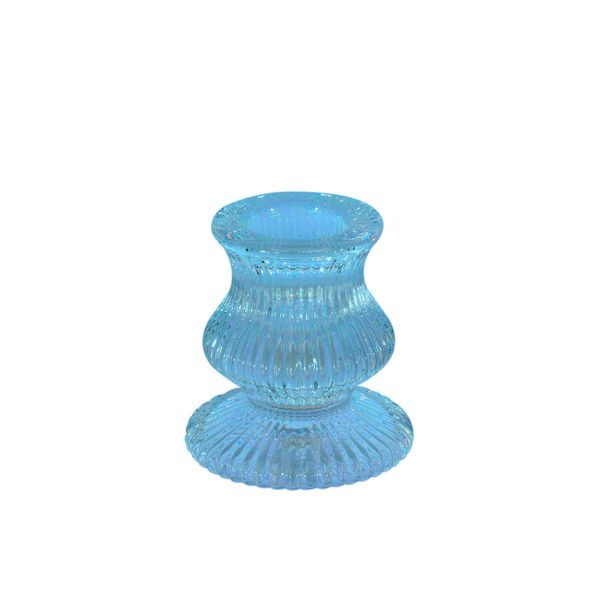 Eliza Taper Candle Holder -  5.5 x 6cm - Blue