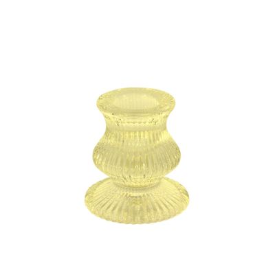 Eliza Taper Candle Holder -  5.5 x 6cm - Yellow