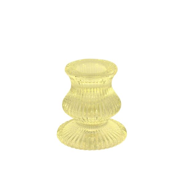 Eliza Taper Candle Holder -  5.5 x 6cm - Yellow