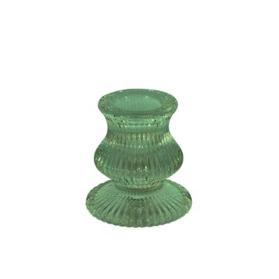 Eliza Taper Candle Holder -  5.5 x 6cm - Green