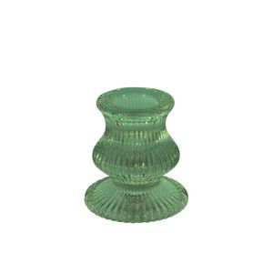 Eliza Taper Candle Holder -  5.5 x 6cm - Green