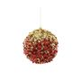 Sequin Encrusted Hanging Decoration - Gold/Red 