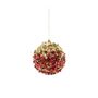 Sequin Encrusted Hanging Decoration - Gold/Red - Small