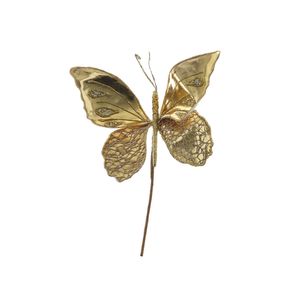 Metallic Butterfly Pick - Gold - 25x20cm