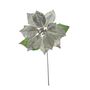 Faux Leather /Clear Beads Poinsettia  Head - Champagne -50cm