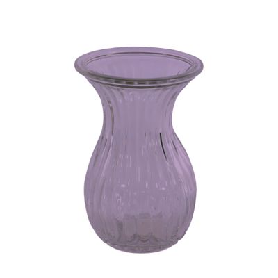 Harper Fluted Flare Top Vase - H14cm - Lilac