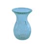 Harper Fluted Flare Top Vase - H14cm - Blue