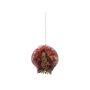 Beaded Pomegranate Hanging Decoration - Burgundy - 8cm