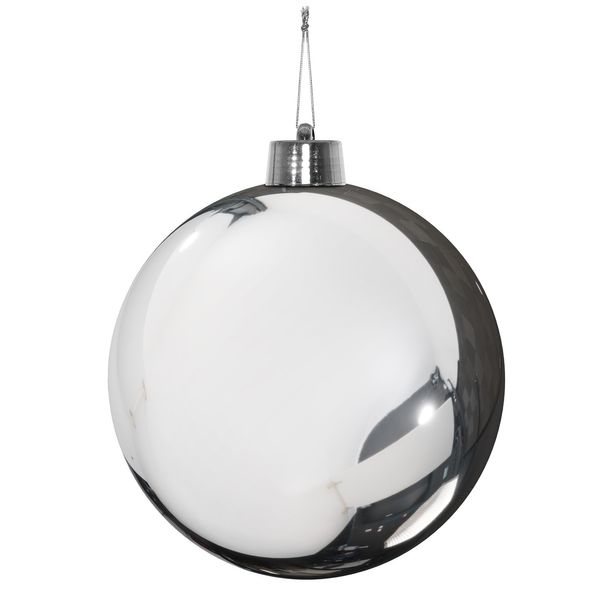Silver Glitter Shatterproof Bauble (x1) (40cm)