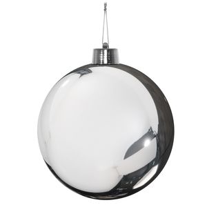 Silver Glitter Shatterproof Bauble (x1) (40cm)