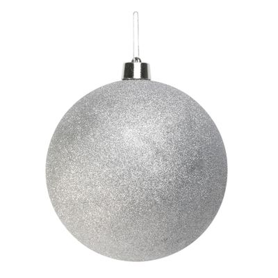Silver Glitter Shatterproof Bauble (x1) (40cm)