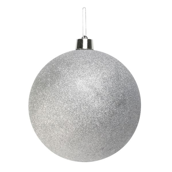 Silver Glitter Shatterproof Bauble (x1) (40cm)