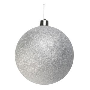 Silver Glitter Shatterproof Bauble (x1) (40cm)