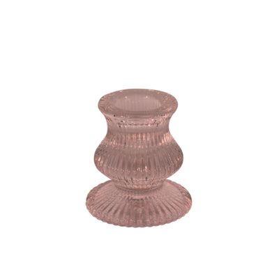 Eliza Taper Candle Holder -  5.5 x 6cm - Pink