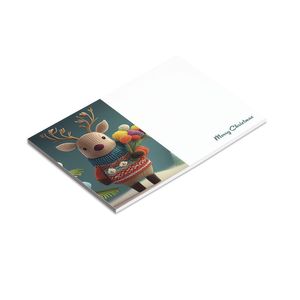 Large Card - Cute Reindeer - Merry Christmas - Pk6