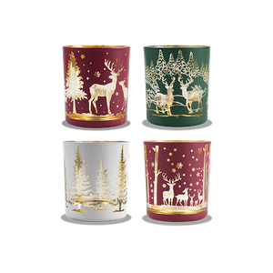 Christmas Scene Tea Light Holder (Assorted)