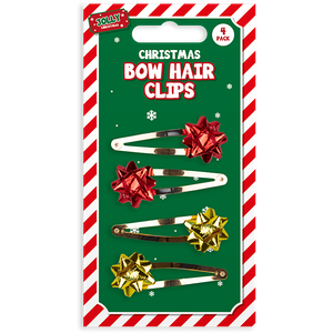 Gift Bow Novelty Hair Clips (4 Pack)