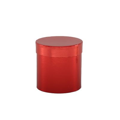 Metallic Red Hat Box - D13 x H14cm