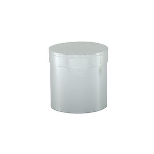 Metallic Silver Hat Box - D13 x H14cm