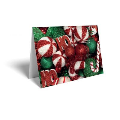 Folded Card - Candy Cane  - Pk25