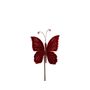 Velvet Butterfly - Red - 17x17cm