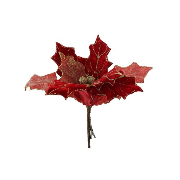 Single Poinsettia - Red/Gold