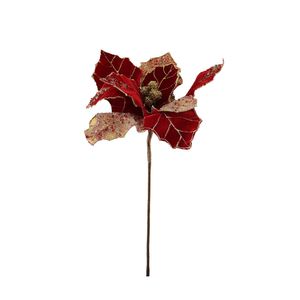 Poinsettia Pick - Red/ Gold